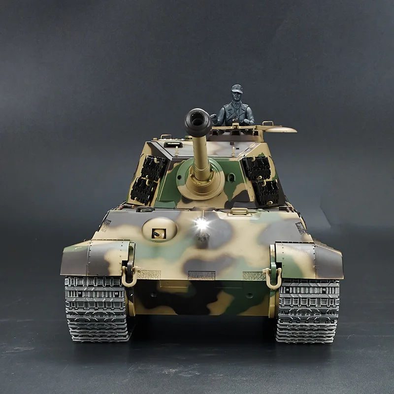 Henglong 3888A German Tiger King Henschel Metal RC Heavy Tank Car Projectile 2.4G Remote Control Model Multi-function Toys