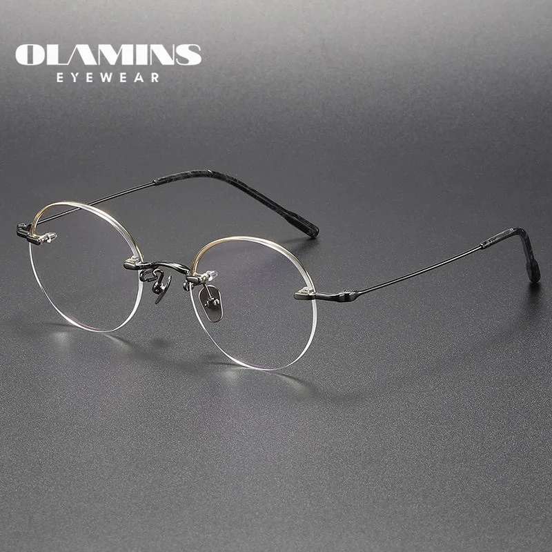 OLAMINS Fashion Hot Sale Colorful Women Anti Blue Light Eye Glasses Frame Men Business Eye Glasses Frame 80876