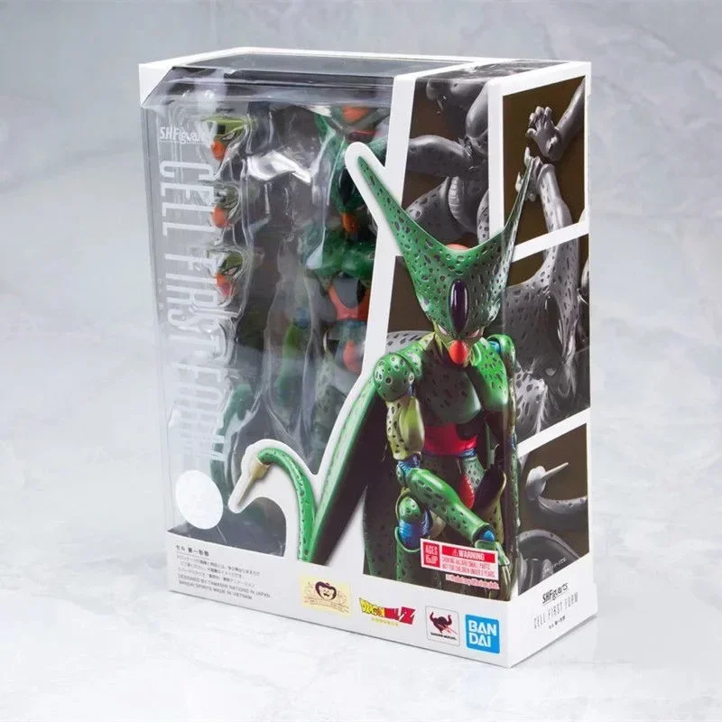 Auf Lager Original Bandai S.H.Figuarts Dragon Ball Cell Erste Form Anime Action Figur Modell Spielzeug Sammlung Kinder WY