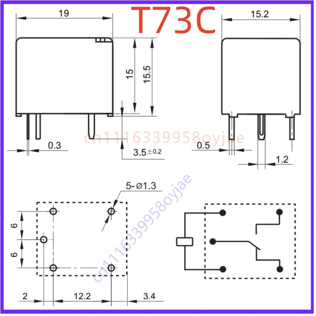 10PCS Premium for Q3F-1Z 24VDC T73C 5-Pin 10A Relay