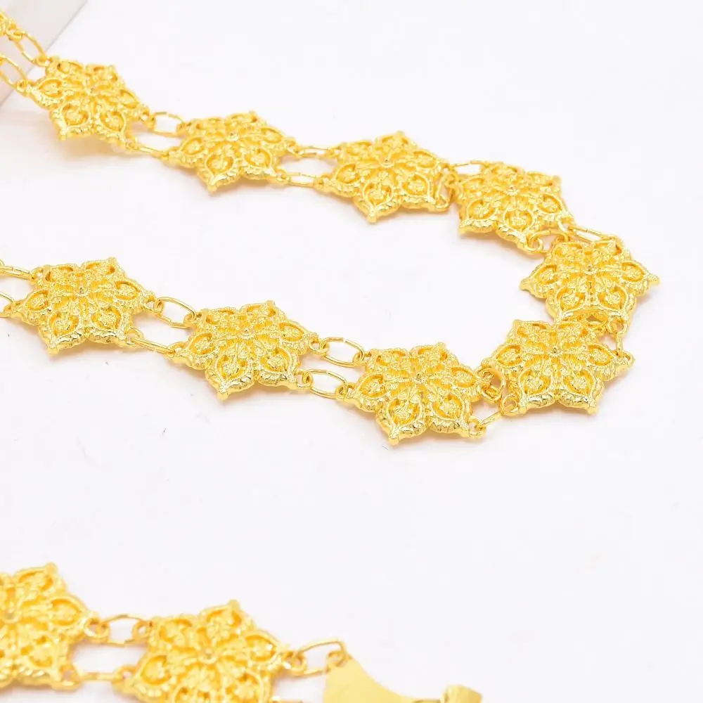 Body Jewelry India Belly Dance Gold Color Waist Chain Gypsy Thai Turkish Metal Waist Belts Hollow Flower Chain Belts