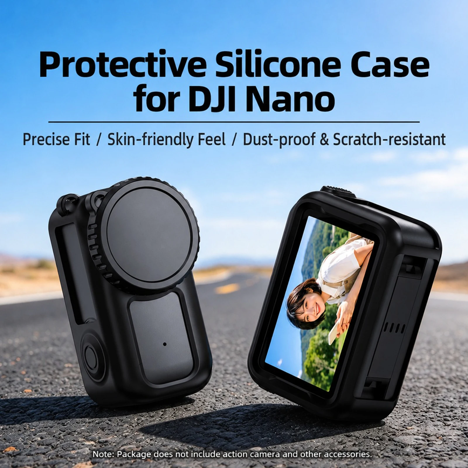 Camera Silicone Case for DJI Osmo Action 4 Lens Cap Heat Vent Modular Design Drop-proof Low-Dust