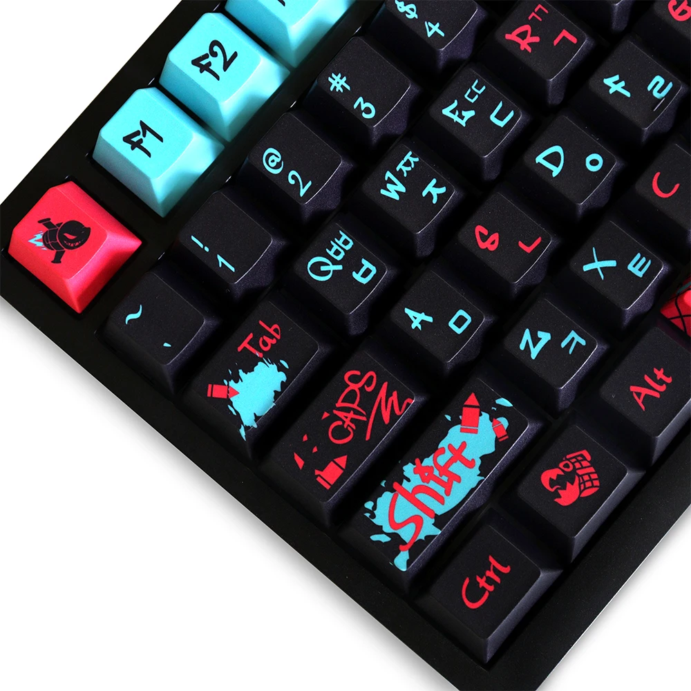 Jinx الكورية الكرز الشخصي PBT 129 مفاتيح خمسة جوانب صبغ الفرعية أغطية المفاتيح للوحة المفاتيح الميكانيكية GH60/GK61/GK64/84/87/96/104/108/980