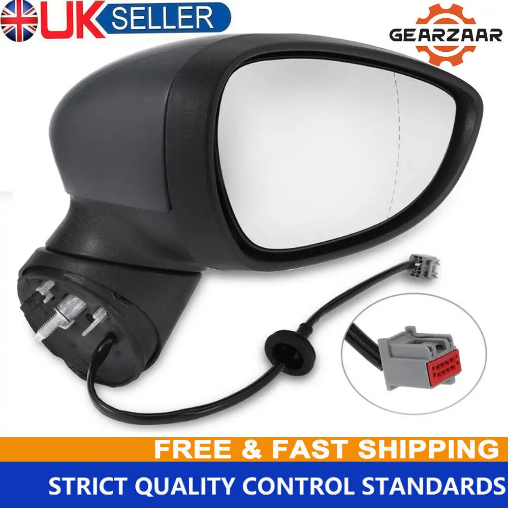 Electric Door Wing Mirror Cover Cap Lid Shell Passenger Side Left Rear View Trims For Ford Fiesta MK7 2008 2009 2010 2011 2012