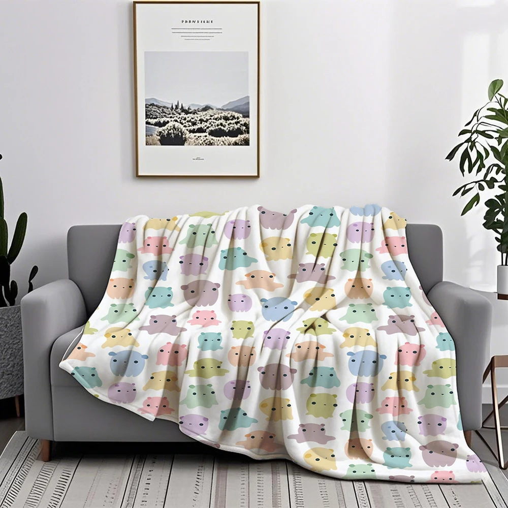 بطانية صوف متعددة الاستخدام سلسلة مألوفة Canis البوهيمي رمي رمي بطانية حبوب منع الحمل غير ذرف غير يتلاشى مقاومة البطانيات ل