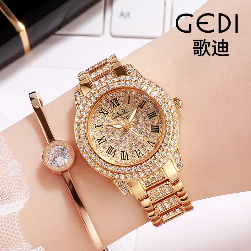 2024 Most Popular Hip-hop Style Luxury Full Shinning Czech Zircon  Ladies Watches    Watch for Women Free Shiping  Watches