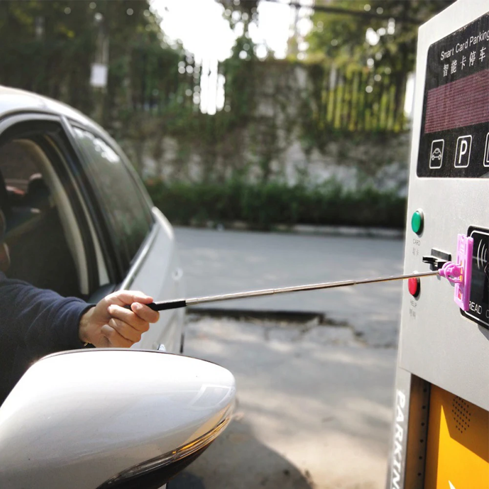 1pc Car Toll Card Stick Adjustable 20-65cm Touch N Go Stick Holder Touch And Go Toll Card Stick Holder TnG Stick