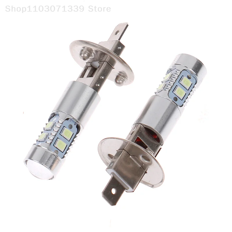 2Pcs H1 LED Auto Headlight Bulbs 8000K 100W Ice Blue Super Bright Car Fog Lights
