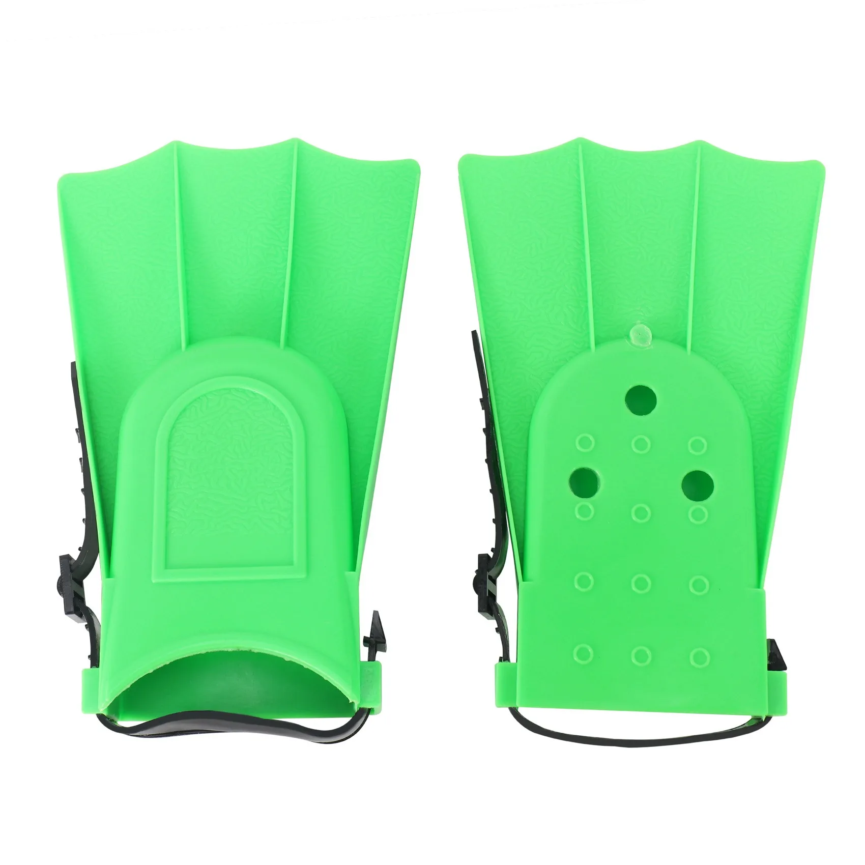 Kids Adults Adjustable Fins Swimming Diving Swimming Fins - Green, S: