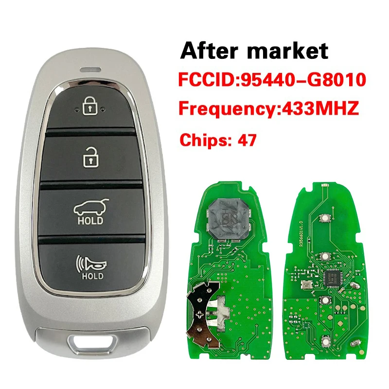 

CN020209 Aftermarket 4 Buttons Smart Remote Key FCC 95440-G8010 47 Chip 433Mhz For Hyundai Grandeur