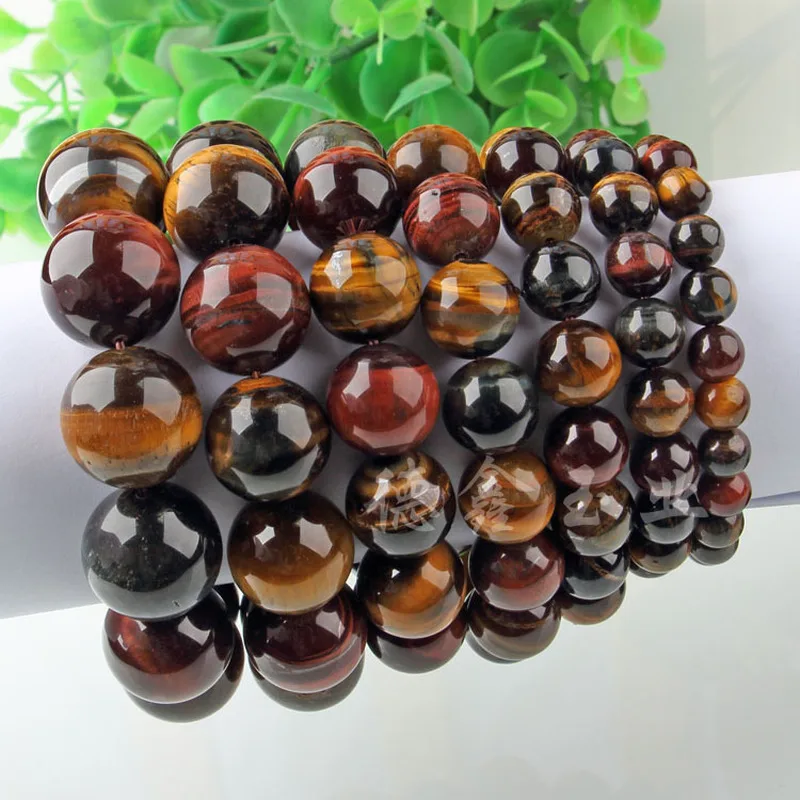 Colorful A Grade Tiger Eye Stone Single Strand Bracelet Store