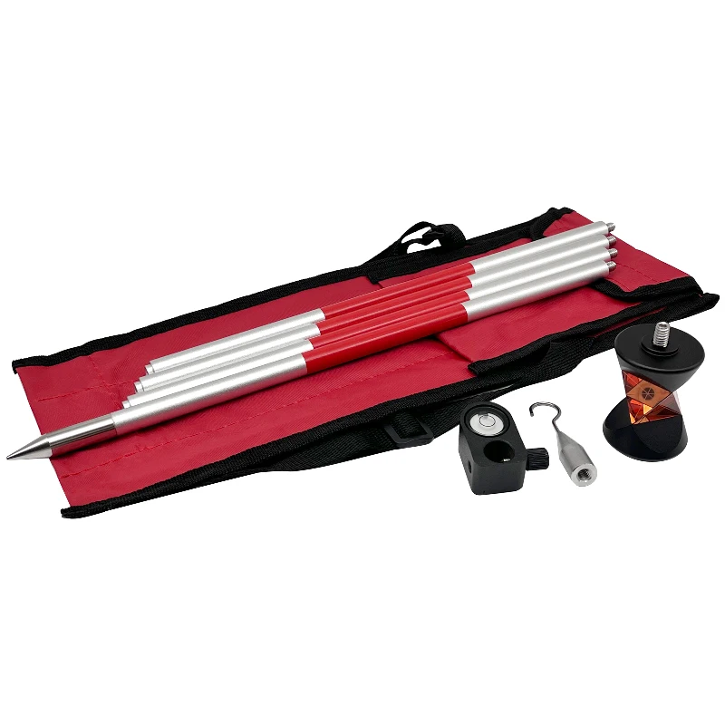 360 Degree with 4 Poles Mini Prism For Leica Nikon Total Station Replace GRZ101 Aluminium Alloy