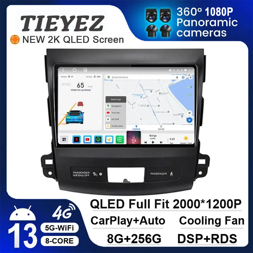 

Android 13 For Mitsubishi Outlander XL 2005 -2014 Auto Car Radio Multimidia 4G WIFI BT Wireless Carplay Player Autoradio GPS