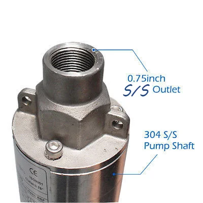 Dc High Pressure 48v 120m Deep Well Submersible Solar Water  Pump
