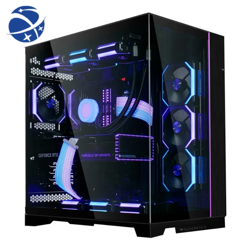 YYHC New Full Tower Computer Case LIAN LI O11 Dynamic EVO XL BLACK PC Gaming Case Full Tower Gaming PC Case