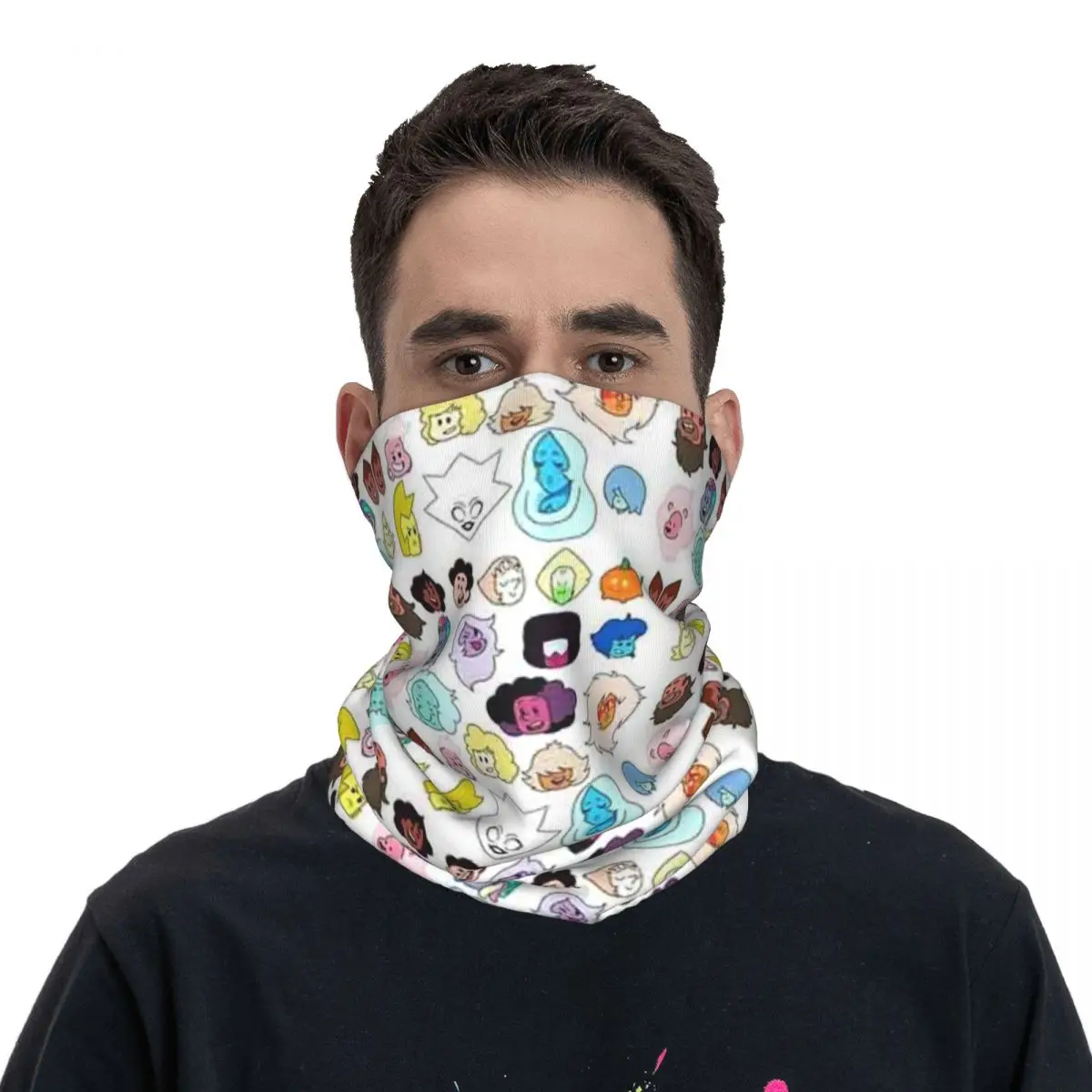 Steven Universe Heads Bandana para adultos, cubierta de cuello estampada, bufanda envolvente multiusos, máscara facial para correr, Unisex, a prueba de viento