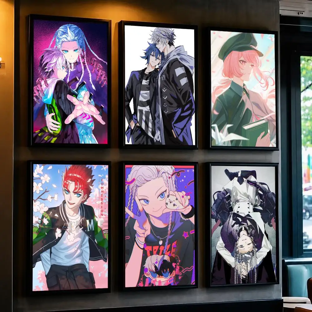 anime T-Tribe Nine-E Poster Decorative Wall Art Sticker for Cafe Office Bedroom and Living Room