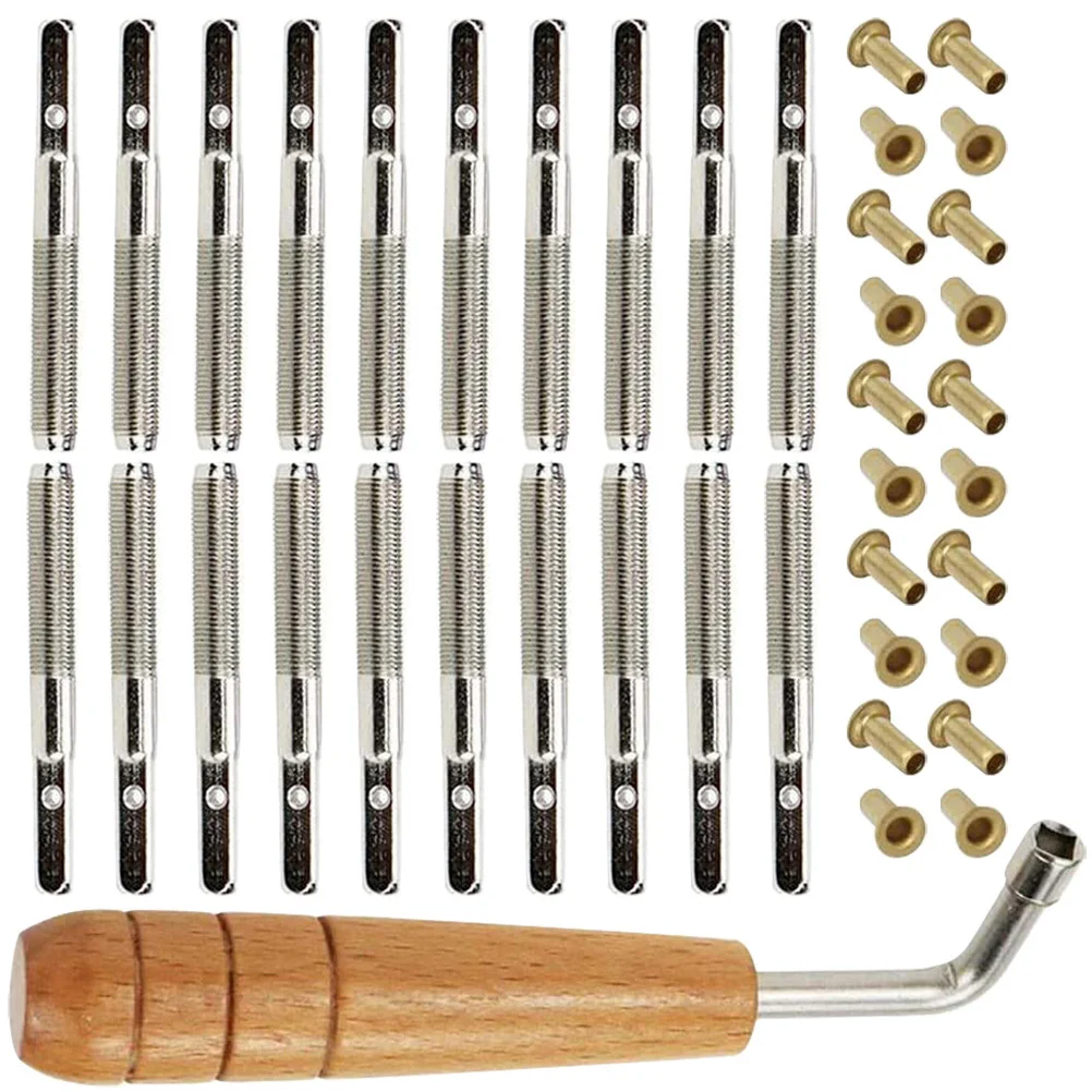 

1Set Sturdy Lyre Harp Pegs High Class Wood Metal Tuning Pins Practical Gifts for Musicians Slack Adjuster Tools