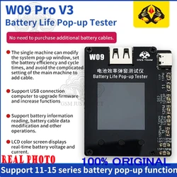 OSS Team W09 Pro V3 Battery Programmer for iPhone, 11-15PM Battery, Health changed to 100% Pop-up Repair, No Need Flex Cable