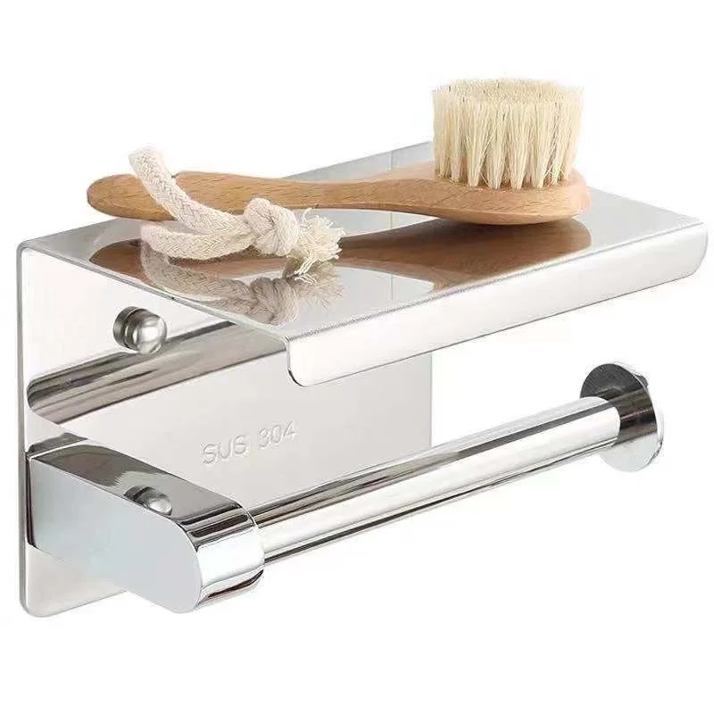 Papier Halter Bad Zubehör Wc WC Papier Halter Handy Roll Halter mit Regal Handtuch Rack MJ