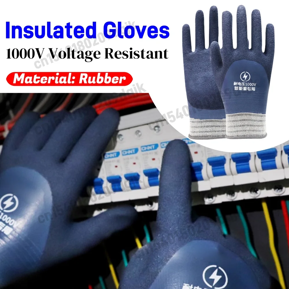 Electrician Insulating Gloves Withstanding Voltage 1000V Rubber Insulation Glove For Electrical Maintenance,Home,Construction