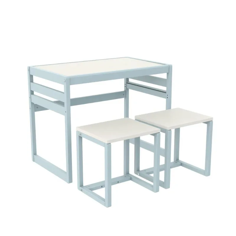 طقم طاولة أنشطة للأطفال مكون من 3 قطع على طراز مونتيسوري طاولة أطفال متعددة الاستخدامات مكونة من 2 كراسي لغرف الأطفال وغرف المعيشة وغرف اللعب والحضانات