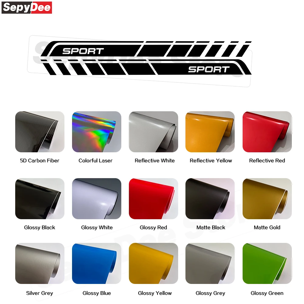 2Pcs Racing Sport Car Door Side Stripe Stickers for Ford F-150 F150 Body Rocker Panel Vinyl Film Decal 2020-2025 Car Accessories