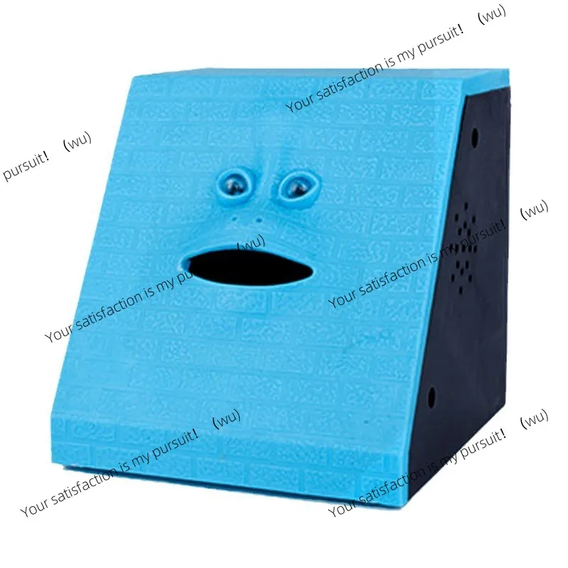 وجه مبتكر على شكل حصالة على شكل خنزير يستشعر الوجه الذي يتحرك عند تناول الأموال، يمكن أن يتحرك فم وجه القرد على شكل خنزير