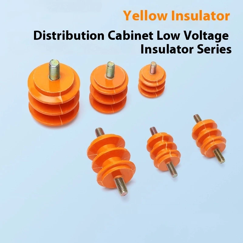 

5 шт. желтый изолятор 30/40/50 * M6/M8/M10 односторонний шкаф распределения питания низковольтное сиденье из смолы