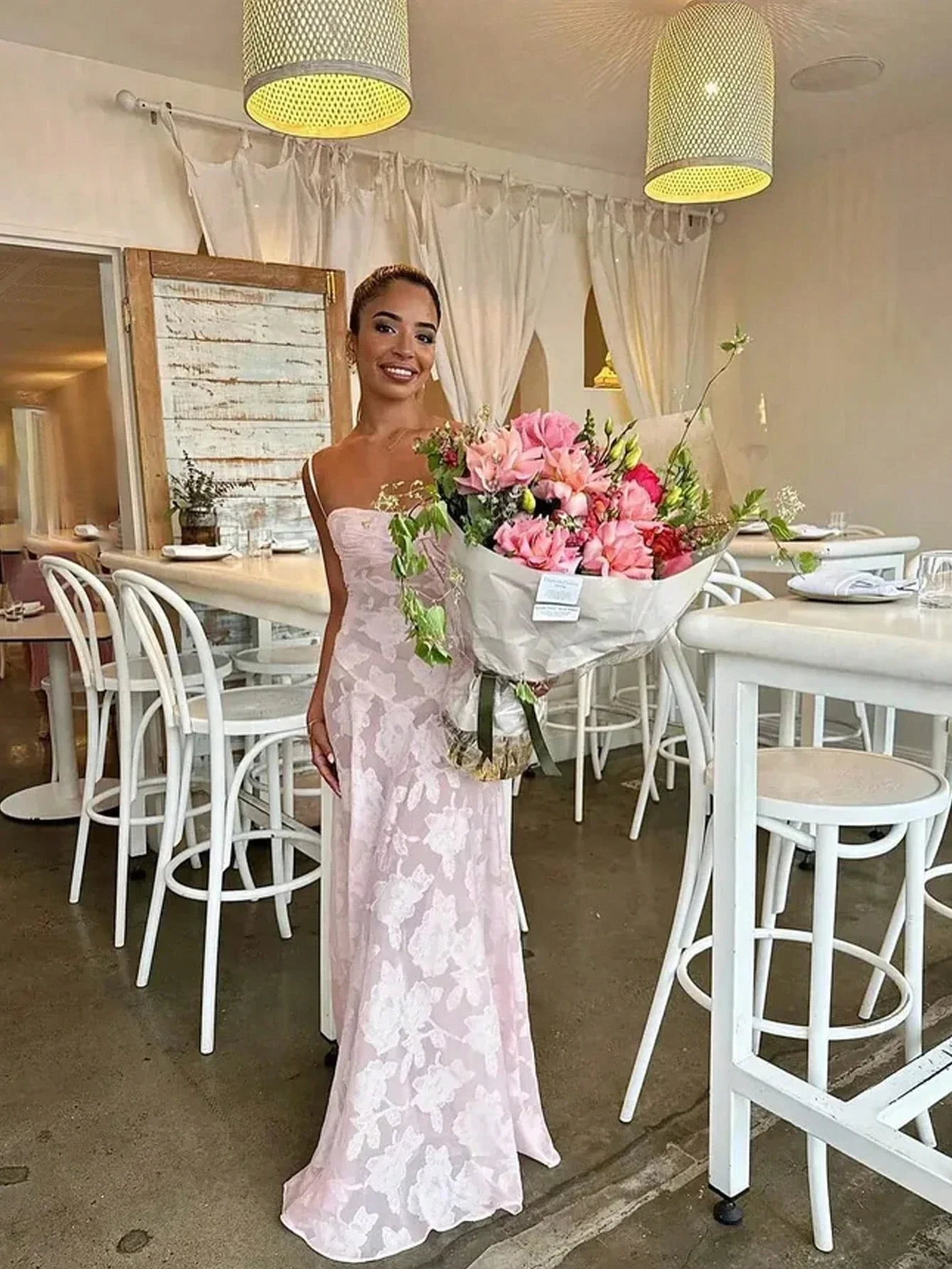 

Элегантное богемное платье с цветочным жаккардовым узором для гостей на свадьбу, пляжного отдыха или вечеринки