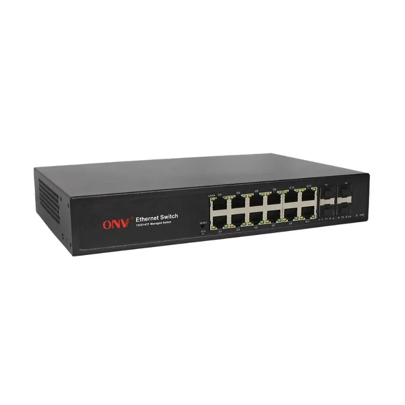 16-port 10G Uplink Managed Ethernet Switch  with SFP Suitable for Hotels, Banks, Campuses ONV56168FM-4TF