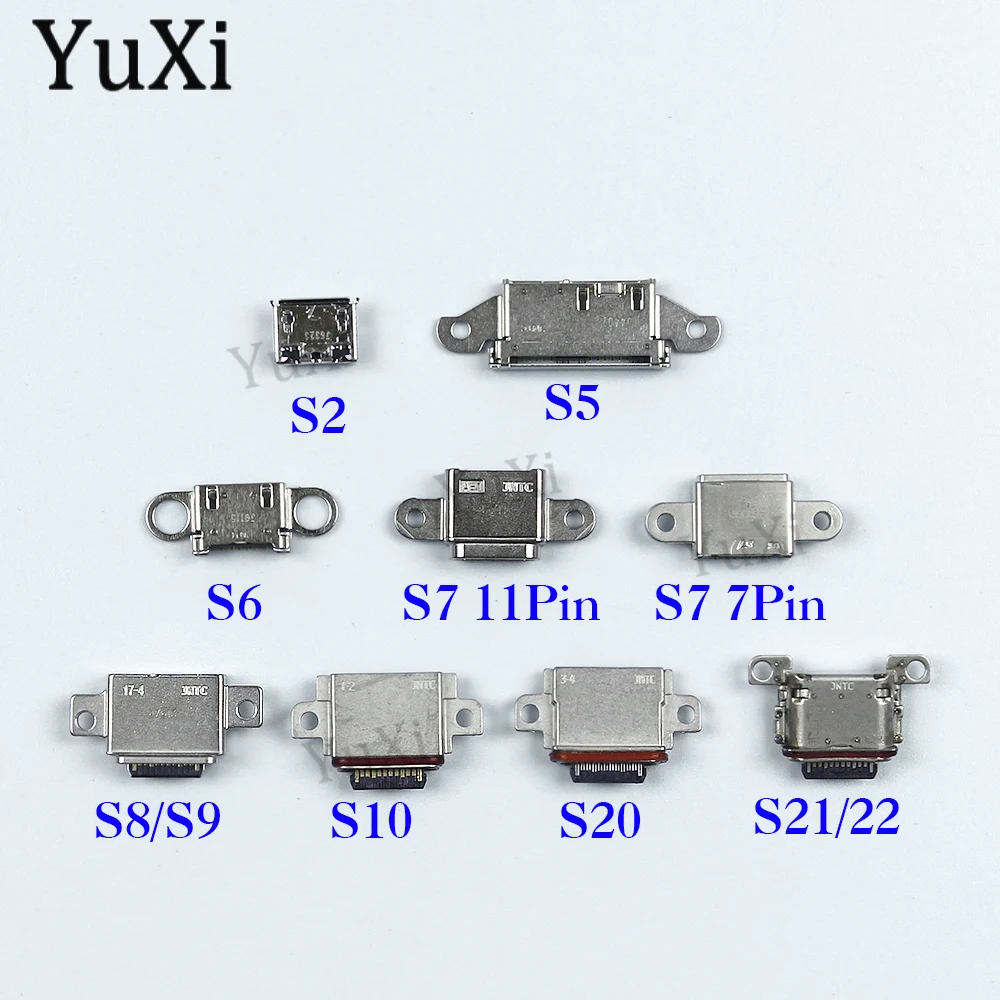 1Piece Micro USB Charging Connector Socket For Samsung Galaxy S2 S3 S4 S5 S6 S7 S8 S9 S10 S20 S21 S22 11pin 7pin Port Jack