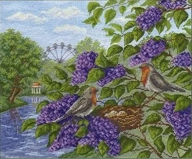 

Birds in the park Cross stich Kits Homfun Craft Cross Stich Painting Decorations 20380
