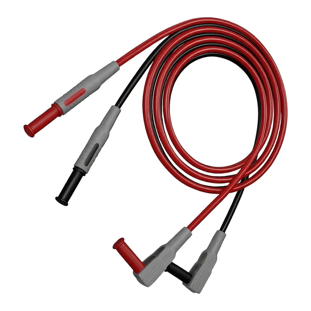 For Multimeter Test with 90 Degree 4mm Banana Copper Conductors PVC Jacket CATIII 1000V Electrical Safety Rating