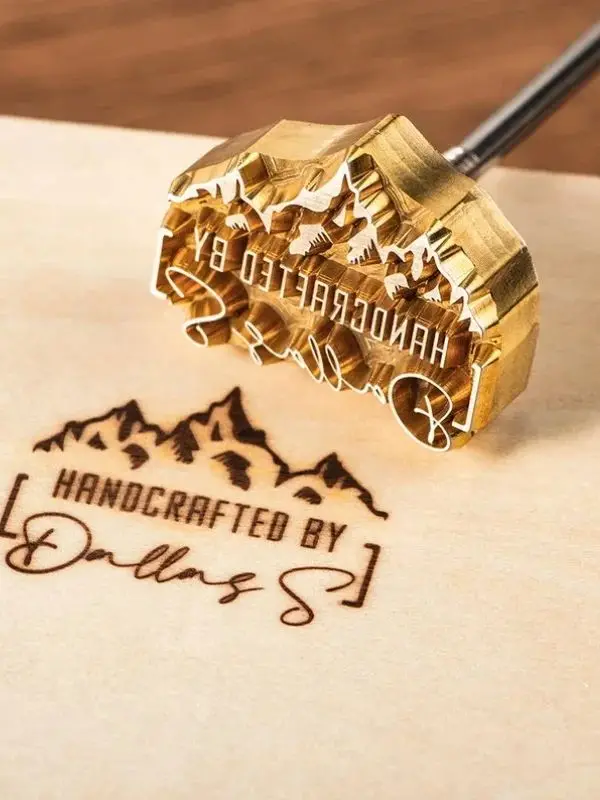 Personalisierter Brandstempel mit LOGO für Holzbearbeitung, Steak, BBQ, Lederhandwerk, Messing-Heizwerkzeug, DIY Steak, Burger, Holz – Detail 7