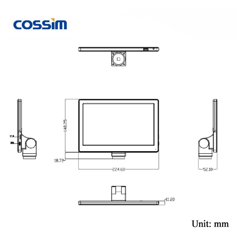 

9inch Digital Microscope HD Screen C-mount Integrated Microscope Camera Save Record Functions