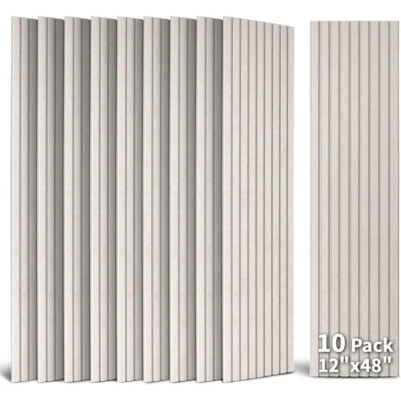 Acoustic Panels 48 X 12 X 0.35 Camel 10 Pack