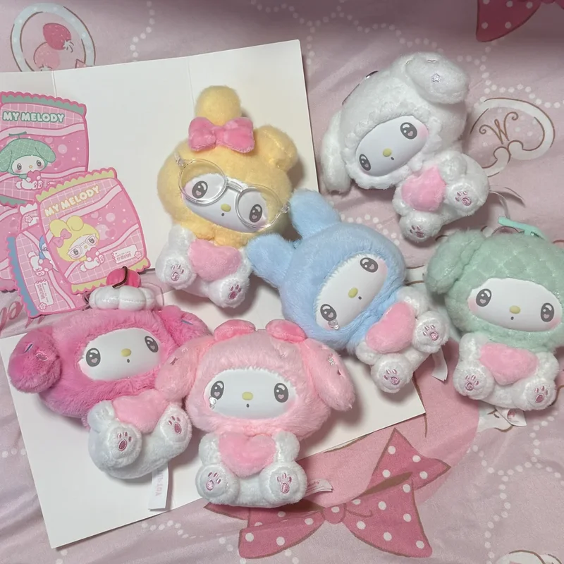 

Genuine My Melody 50th Anniversary Creamy Candy Series Blind Box Vinyl Face Mystery Box Kawaii Anime Figure Customized Pendant