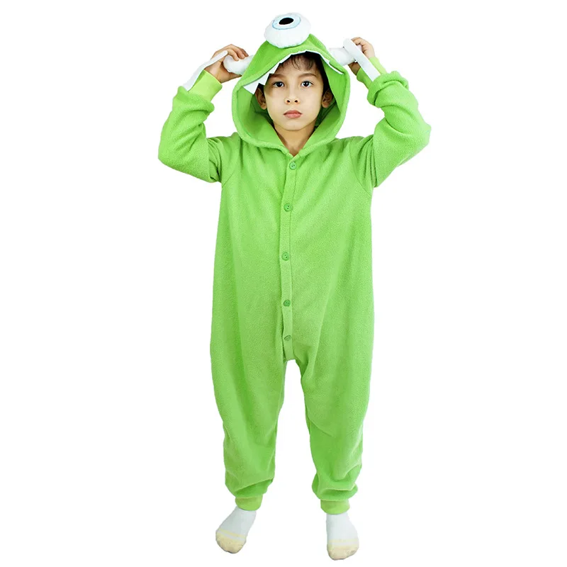 Monsters University Mike Sullivan Cartoon Homewear Tutina Pigiama Costumi per Cosplay Party Costumi di Halloween Tute Outfit