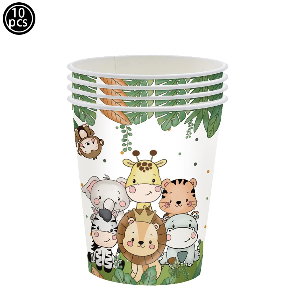 Cupcake-Topper für die Safari-Babyparty, Dschungeltiere, Wild One-Geburtstagsparty-Dekoration, Dschungel-Safari-Thema, Partyzubehör für Kinder – Detail 5