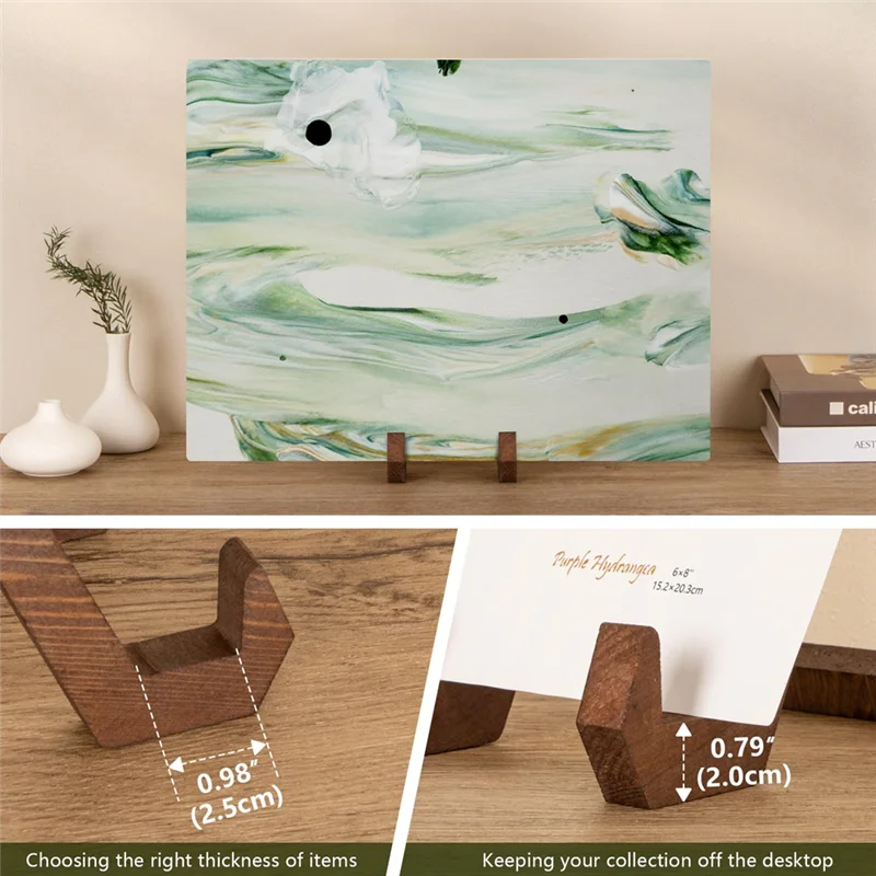 AF89-حامل لوحة خشبية، 3 عبوات من إطار الصورة المزخرف مقاس 6 بوصات لحامل اللوحة المزخرفة