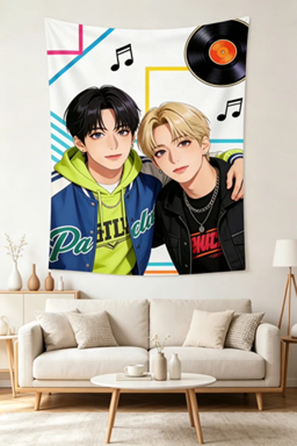Anime Fans Idol Group Cosplay Theme Wall Tapestry Decorative Hanging for Bedroom And Living Room Home Decor