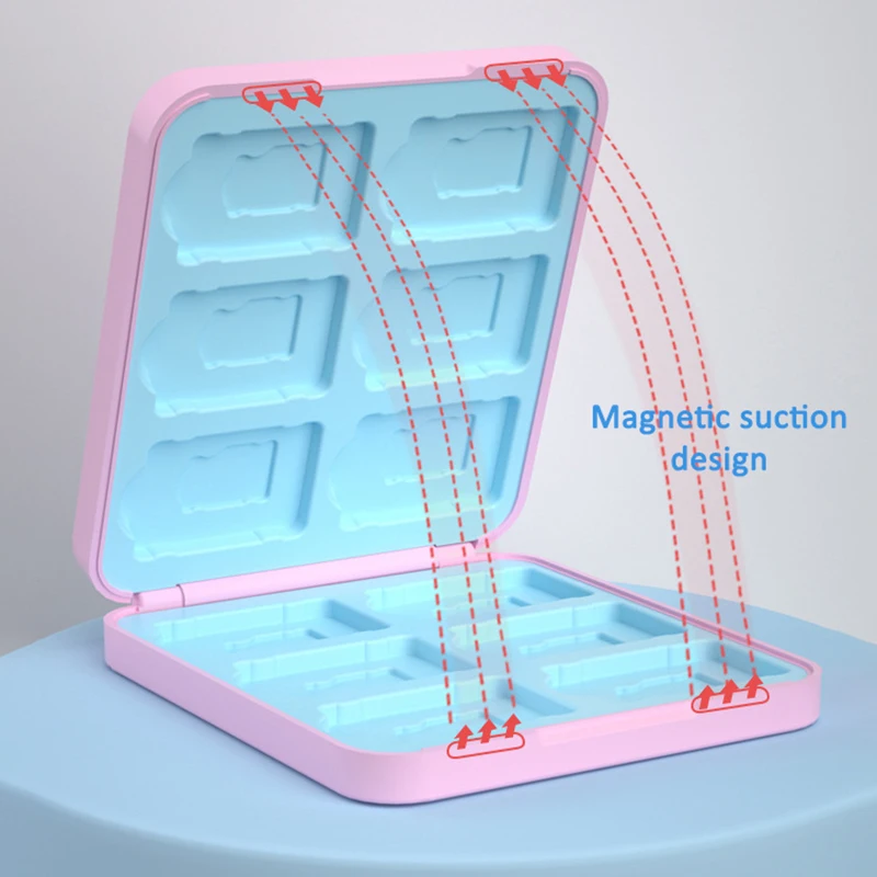 닌텐도 스위치 게임 카드 박스용 마그네틱 실리콘 NS 게임 카드 커버 보관 거치대, 젤다 스위치 oled 맞춤형