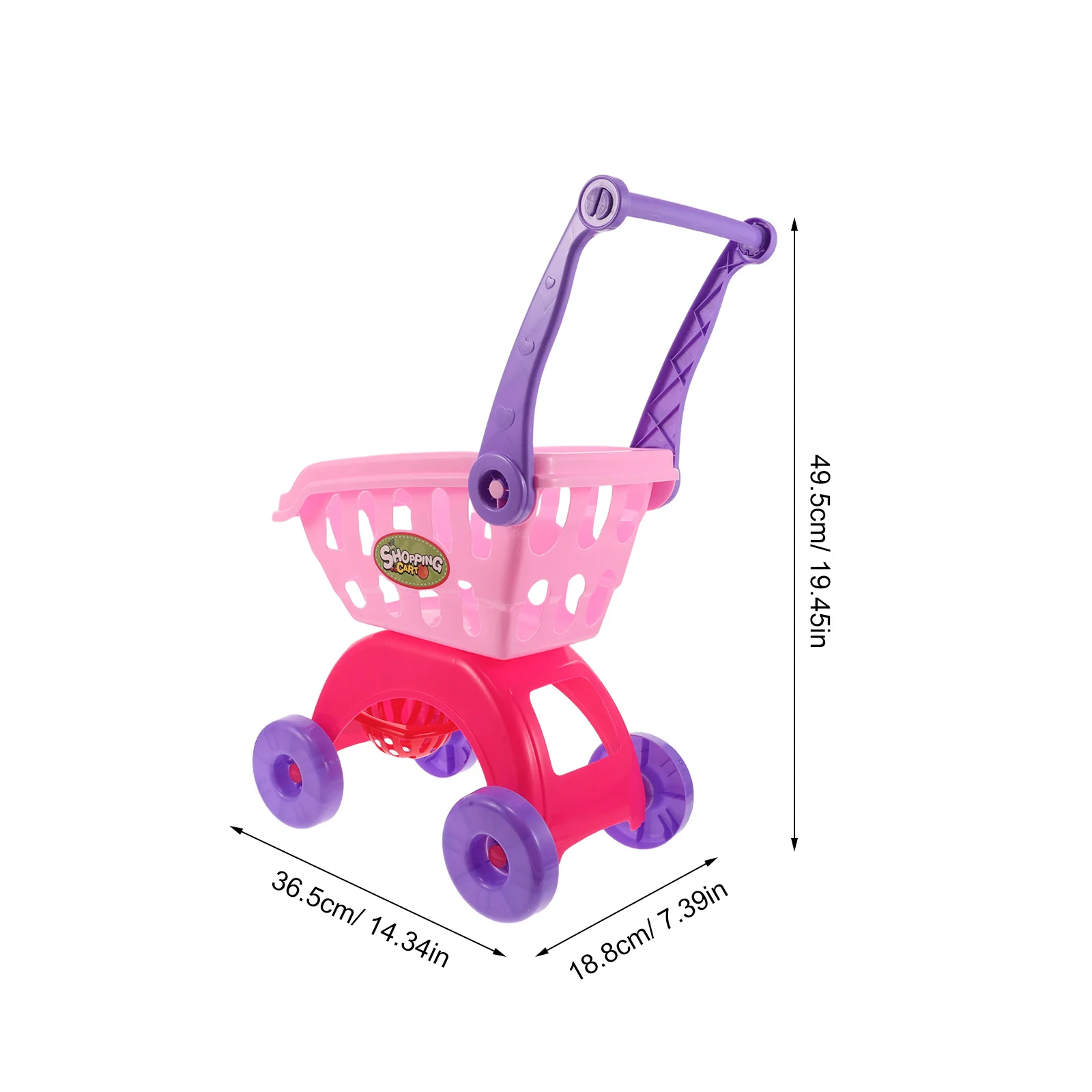 Boodschappen Speelset voor kinderen Mini-winkelwagentje Realistische supermarkttrolley voor peuters Doe alsof rollenspel voor kinderen