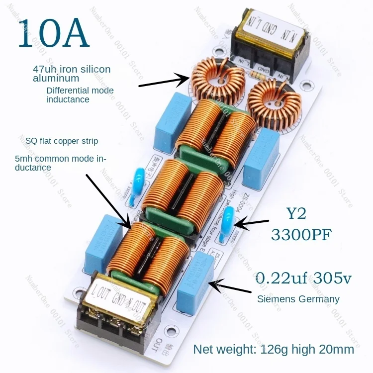 

AC 220V Ultra-Thin Four-Level EMI Electromagnetic Interference Filtering Suppressor Differential Mode Common