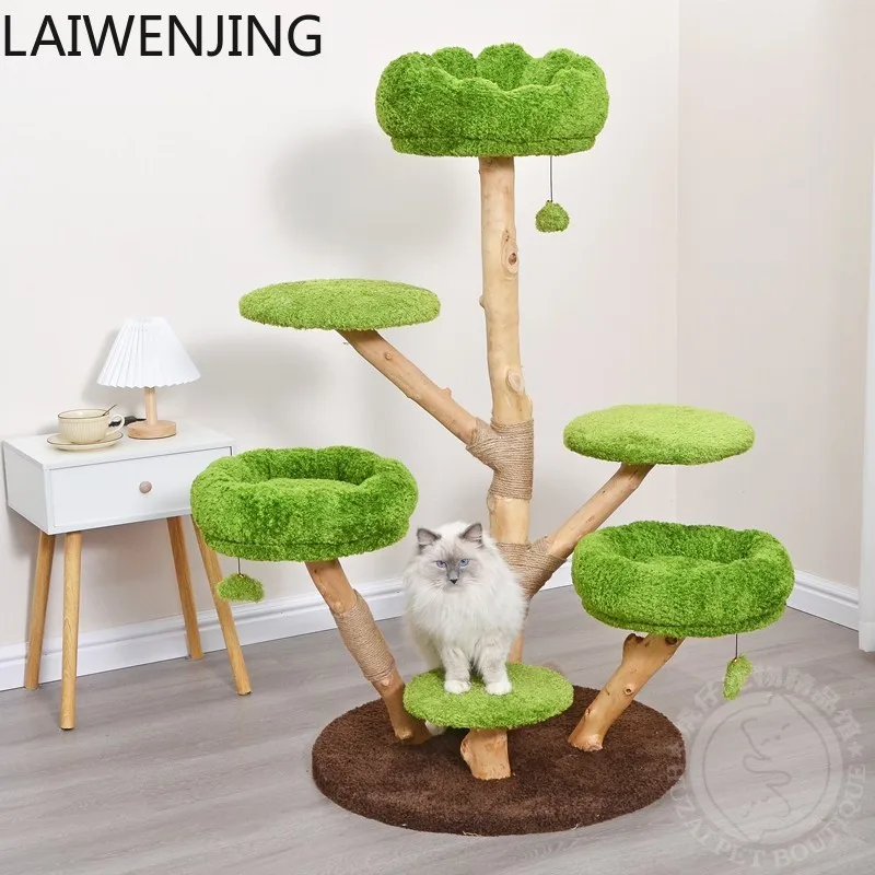 HLZ Cat Climbing Frame Scratching Post Tree House Nest Cat Jumping Platform Climbing Supplies