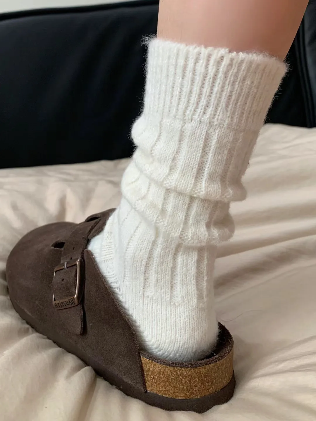 Neue Winter Kaschmir Wolle Frauen Socken Casual Japanische Mode Einfarbig Dicker Lange Socke Mädchen Thermische Warme Crew Socke – Detail 8