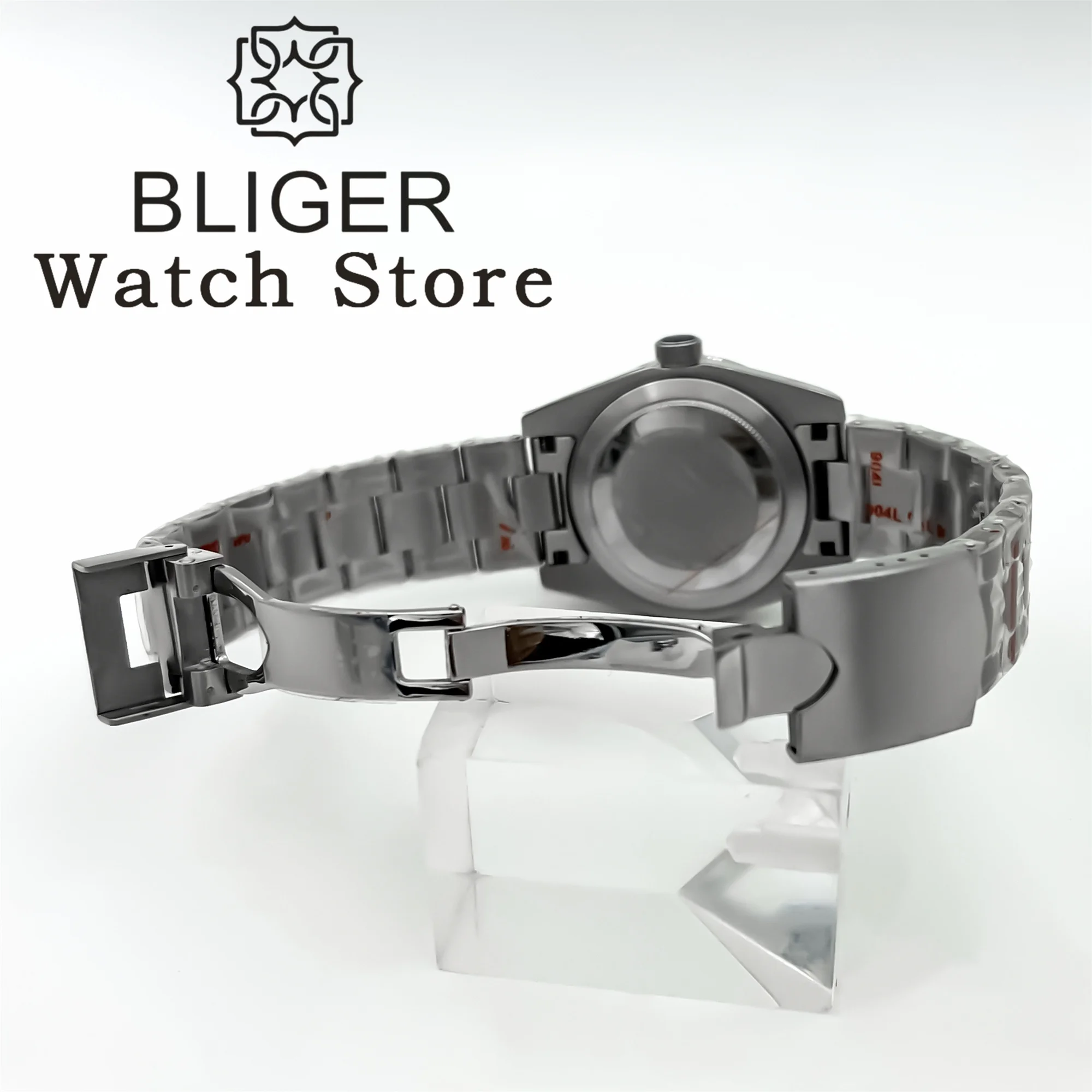 BLIGER New 39mm Automatic Mechanical GMT Watch NH34 Stainless Steel Sport Watch Sapphire Luminous Waterproof For Men Relogio