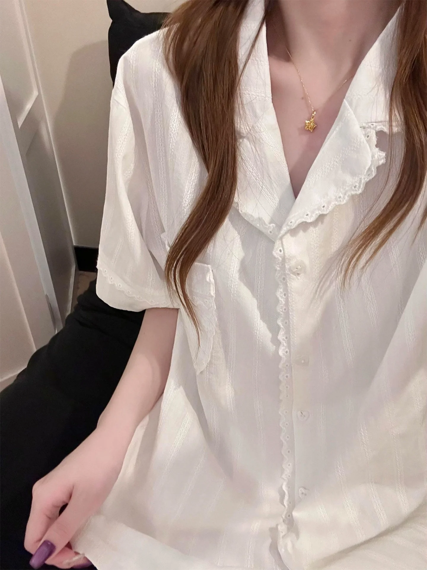 conjunto-de-pijama-holgado-para-mujer-con-cuello-alto-cardigan-abierto-manga-corta-y-pantalones-cortos-ideal-para-usar-al-aire-libre-en-primavera-y-verano