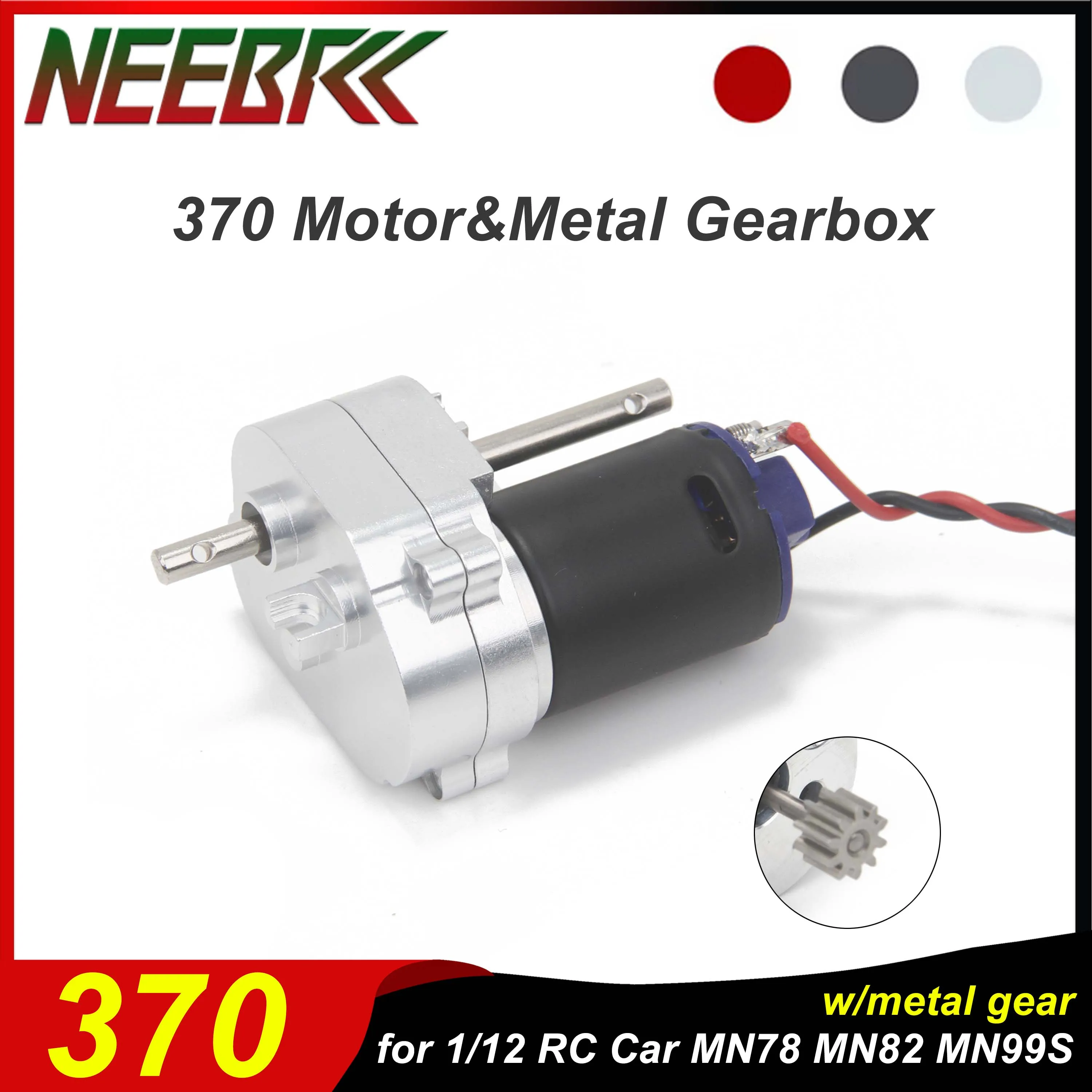 

MN 1/12 RC Car Upgrade Accessories MN82 MN78 MN99S MN168 MN98 LC79 Metal Transmission 370 Motor High Torque Gearbox w/Metal Gear
